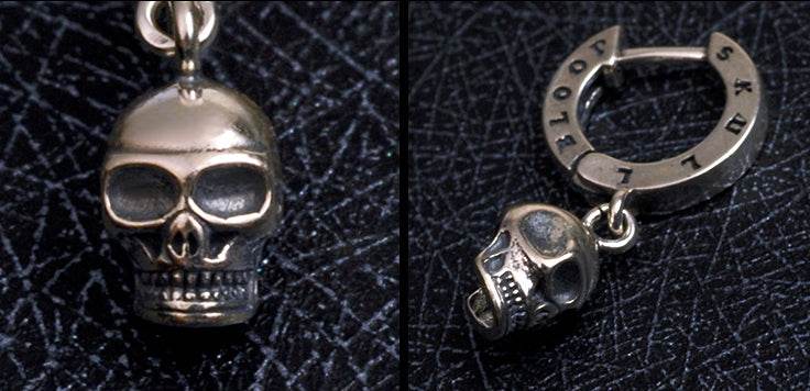 Men's fashion skull ear stud - MOWTE