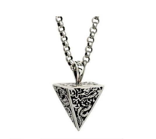 Men's fashion sterling silver pendant & necklace - MOWTE