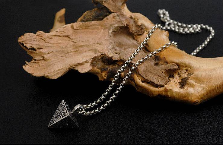 Men's fashion sterling silver pendant & necklace - MOWTE