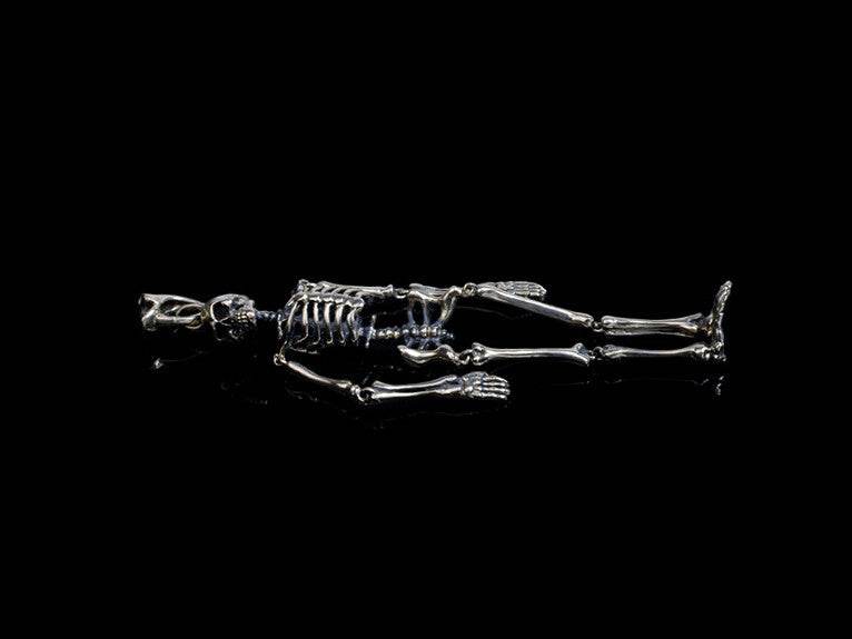 Men's personality sterling silver skeleton pendant & necklace - MOWTE