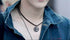 Men's sterling silver coin pendant & necklace - MOWTE